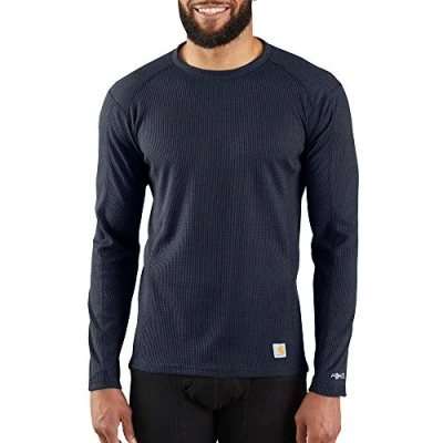 Abbildung von Carhartt Herren Base Force Midweight Classic Crew Baselayer Shirt, Navy, L