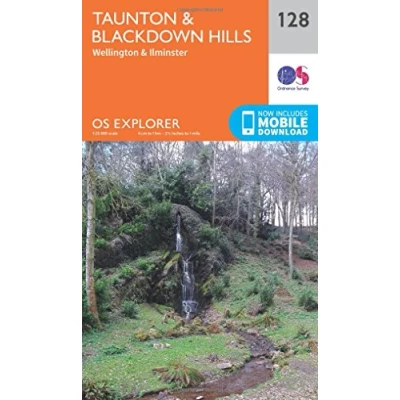 Abbildung von Taunton and Blackdown Hills (OS Explorer Map, Band 128)