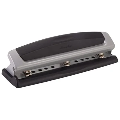 Abbildung von Swingline 74038 Lochstanzer, Precision Pro, verstellbar, 2 3 Löcher, 10 Blatt Stanzkapazität, schwarz/grau