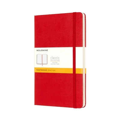 Abbildung von Notizbuch Moleskine Classic L Rot Liniert 1 Stk.