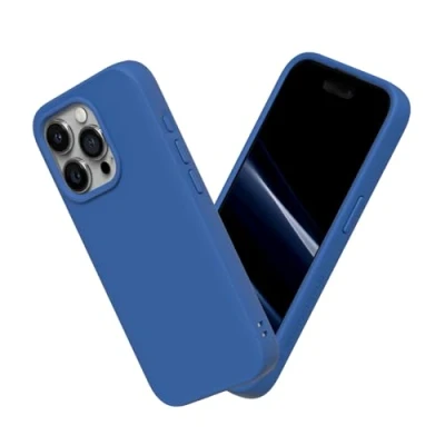 Abbildung von RhinoShield Case kompatibel mit [iPhone 15 Pro Max] SolidSuit Stoßdämpfende &amp; schlanke Schutzhülle Premium Finish 3.5 Meter Fallschutz Kobaltblau