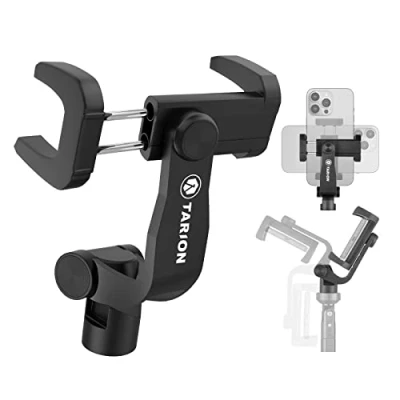 Abbildung von TARION Handy Klemme Smartphone Halterung Stativ Handyhalterung Adapter drehbare Zubehör Kompatible mit Kamera Tripod Selfie Stick Einbeinstativ Clip Mount(HVC 01)