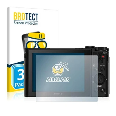 Abbildung von BROTECT Schutzglas für Sony Cyber Shot DSC HX90 (3 Stück) Schutzfolie Panzer Folie Glas [Extrem Kratzfest 9H, Anti Fingerprint, Ultra Transparent]