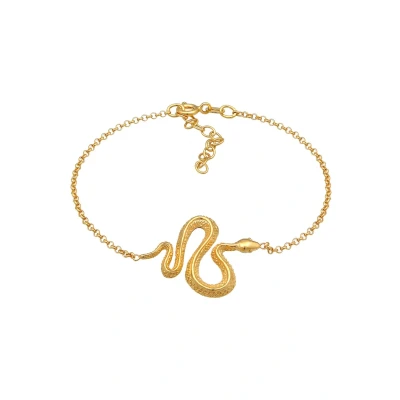 Abbildung von Elli Basic Snake Armband goldcoloured, Damen, Größe: 16, Gold coloured