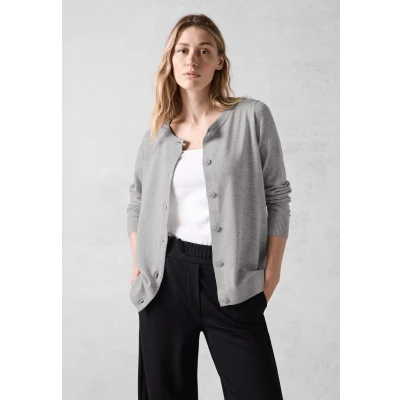 Abbildung von Cecil MIT Rundhals Strickjacke, Damen, Größe: Small, Grau