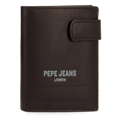 Abbildung von Pepe Jeans Deep Vertikale Geldbörse mit Klickverschluss, braun, 8,5 x 10,5 1 cm, Leder von Joumma Bags, Talla única, Klickverschluss