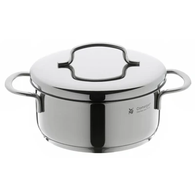 Abbildung von WMF Bratentopf Mini, Cromargan® Edelstahl rostfrei 18/10 (1x mit Deckel 14 cm (Volumen 0,9l, Höhe 10,5 cm) optimal für Herdplatten Ø 14,5 cm, 1 tlg., 1x cm), Mini