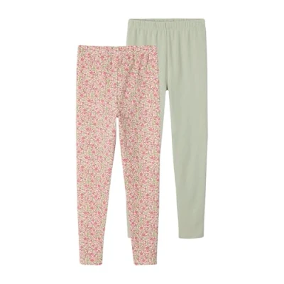 Abbildung von Vertbaudet 2ERPACK Leggings Hosen für Kinder, Größe: 146/152, Pack salbeigrün