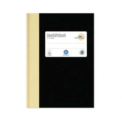 Abbildung von Staufen Ursus Style Geschäftsbuch, DIN A6, hochwertiger Leineneinband, Lineatur 5 mm kariert, 96 Blatt, premiumweißes 80g/m² Recyclingpapier, 1 Stück, Green
