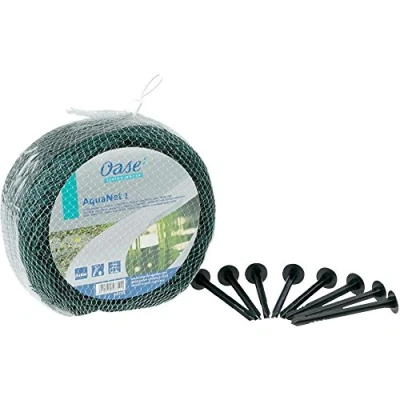 Abbildung von OASE 53751 Aquanet Teichnetz 1 schützt Teiche vor Blättern und Laub, Verwendung als Vogelschutznetz an Bäumen Sträuchern, Teichgröße bis max. 3 x 4 m