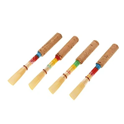 Abbildung von 4 Stücke Oboe Reed mit Case, Medium Weiche Schilf Handgemachte Red Cork Kunststoff Aufbewahrungsbox