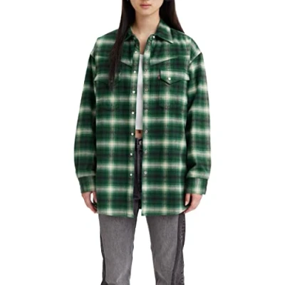 Abbildung von Levi&#039;s Damen Dorsey XL Western Hemd, Opal Plaid Pine Grove, Mehrfarbig, XS