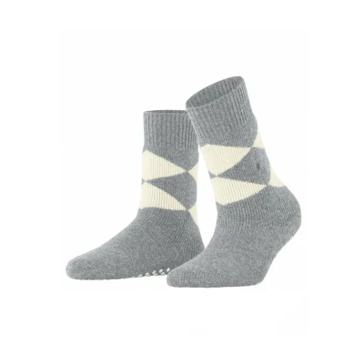 Abbildung von Burlington COSY Argyle Homepads Socken, Damen, Größe: 36/41, Grey mel