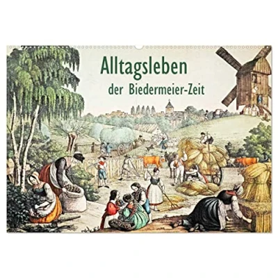 Abbildung von Alltagsleben der Biedermeier Zeit (Wandkalender 2025 DIN A2 quer), CALVENDO Monatskalender