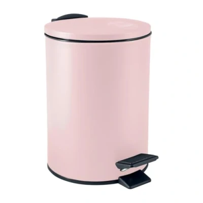 Abbildung von spirella Kosmetikeimer ADELAR, Treteimer mit Softclose Absenkautomatik, herausnehmbarem Inneneimer, Anti Fingerprint Beschichtung, matt Finish, 3L, rosa