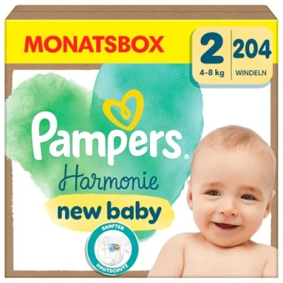 Abbildung von Pampers® Windeln Harmonie Größe 2 204ST für Neugeborene (0 3 Monate)