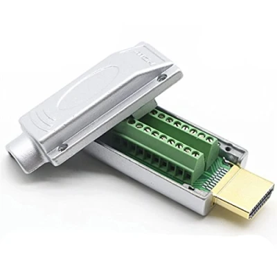 Abbildung von Oiyagai HDMI Adapter, Signals Terminal Breakout Metallabdeckung, Board Connector, lötfrei, Adapter (Silber)