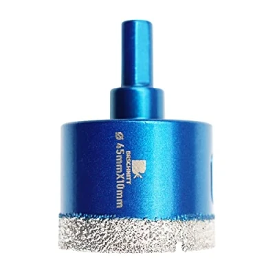 Abbildung von Diamant Trockenbohrer Fliesenbohrer 45mm BRSCHNITT Bohrkrone Lochsäge für Keramik, Granit, Porzellan, Fliesen, Feinsteinzeug, Mauerwerk, Marmor.