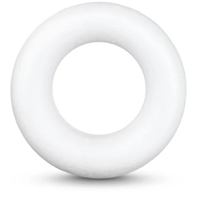 Abbildung von Netuno 5 Stück Styropor Ringe 13 cm Vollringe Polystyrol Kränze weiß Rohlinge für Adventskranz aus Deko Ostern Weihnachten Hochzeit Blumenkranze Schaumkranze Tischdeko Styropr