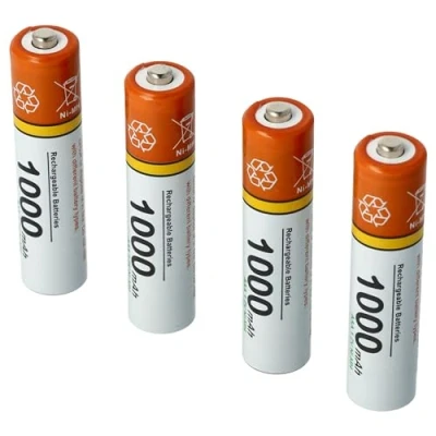 Abbildung von vhbw 4 x AAA, Micro, R3, HR03 Akku 1000mAh kompatibel mit Siemens Gigaset CL540, CL540H, CX610 ISDN.
