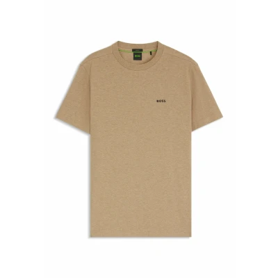 Abbildung von BOSS GREEN Rundhalsshirt Tee mit gummiertem Kontrast Logo