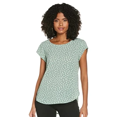 Abbildung von ONLY VIC SS AOP NOOS PTM Bluse, Damen, Größe: 36, Chinois green/karo