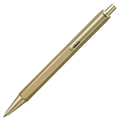 Abbildung von Rhodia 9360C scRipt Kugelschreiber 0,7mm, Tinte Schwarz, Gold, 1 Stück