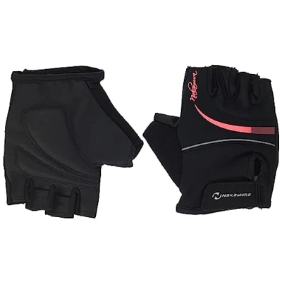 Abbildung von Nakamura Damen Zoll fahrradhandschuhe, Rotes Licht/Dunkelviolett, M