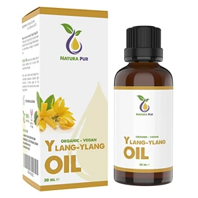 Abbildung von Ylang Öl BIO 30ml 100% naturreines Ätherisches Öl, vegan Oil (Cananga Odorata) für Aromatherapie, Duftlampe, Diffuser