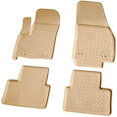 Abbildung von RECAMBO F 8380 Fußmattensatz Gummi vorne und hinten 4 beige Maßgefertigt OPEL: Meriva A, B