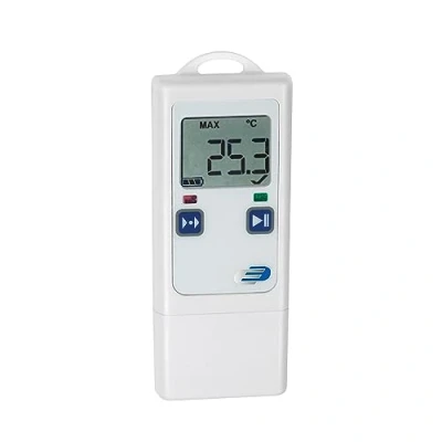 Abbildung von TFA Dostmann Digitaler Datenlogger LOG40, 31.1065.02, für Temperatur/externen Sensor, MAX/MIN/AVG, Alarm, Speicher 40.000 Datensätze, USB Schnittstelle, PDF Ausgabe, weiß