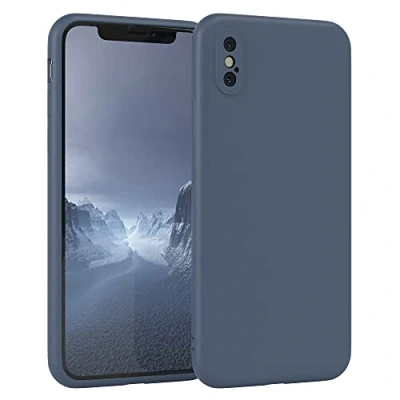 Abbildung von EAZY Case Silikonhülle für iPhone X/XS Hülle Silikon Blau weich stoßfeste Handyhülle Schutzhülle mit Kameraschutz Dünn Premium Schutz Cover TPU Phone Bumper in Petrol