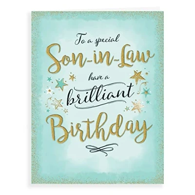 Abbildung von Piccadilly Greetings Geburtstagskarte mit Schwiegersohn, 20,3 x 15,2 cm