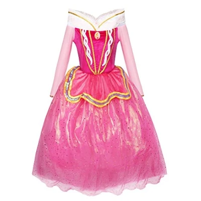 Abbildung von Katara Prinzessin Kostüm Märchenkleid Kinderkostüm Dornröschen für Mädchen, Dornröschen, Kostüm, Fasching, Kleid, Prinzessin, pink