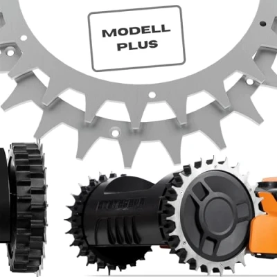 Abbildung von Mähroboter Rasenroboter Spikes Traktionsverbesserung für Worx Landroid Plus Modelle Alu