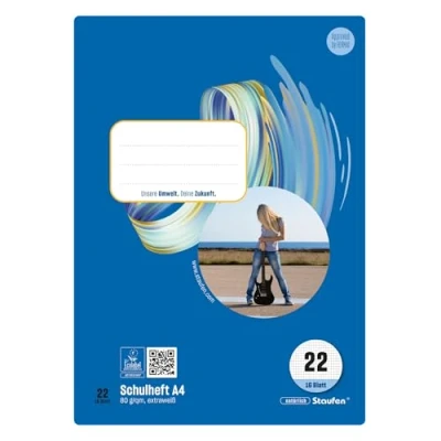 Abbildung von Staufen Style Schulheft 10 Hefte je 16 Blatt, DIN A4, Lineatur 22 (5 mm kariert), 80 g/m² Papier