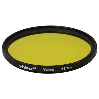 Abbildung von vhbw Universal Farbfilter gelb für Kamera Objektive mit 62mm Filtergewinde Gelbfilter