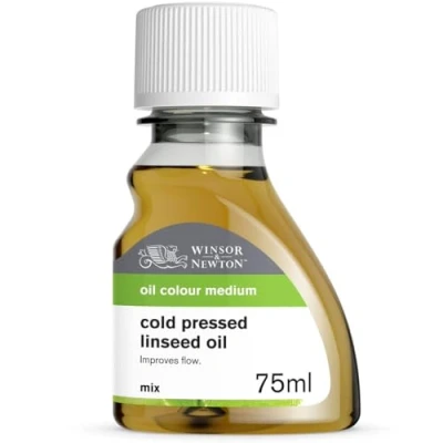 Abbildung von Winsor &amp; Newton 3021747 Kaltgepresstes Leinöl, erhöht den Glanz und die Transparenz von Ölfarben, 75ml Flasche