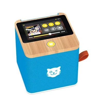 Abbildung von tigermedia 1316 tigerbox Touch 2023 Kung Fu Panda, Lassie, Lauras Stern, Lichterkinder, Löwenzahn, Lucky Luke Hörspielbox, Musikbox, Streamingbox, Audioplayer, Boombox, Blau
