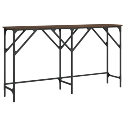 Abbildung von SDWEHO7 Schmal Konsolentisch Moderner Flurtisch Eingangstisch Beistelltisch Hinter dem Sofa, Sofatisch für Wohnzimmer Flur, Braun Eichen Optik 140x29x75 cm Holzwerkstoff