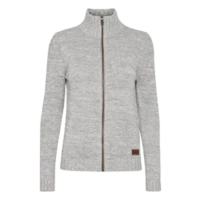 Abbildung von Oxmo Oxphenix Strickjacke, Damen, Größe: Large, Lig grey m