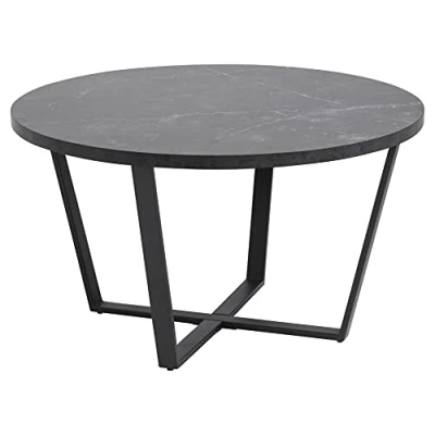 Abbildung von ACTONA GROUP Couchtisch &quot;Amble&quot;, (1 St.), Couchtisch, Kaffetisch, Beistelltisch, Schwarz, Marmormuster, rund