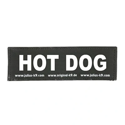 Abbildung von Julius K9 162LR G 32540 Klettaufschrift, HOT DOG, schwarz