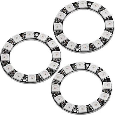 Abbildung von AZDelivery 3 x 5V RGB LED Ring Kompitabel mit WS2812B 12 Bit 38mm kompatibel Arduino inklusive E Book!