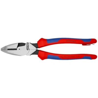 Abbildung von Knipex Kraft Kombizange &quot;Lineman&#039;s Pliers&quot; amerikanisches Modell schwarz atramentiert, mit Mehrkomponenten Hüllen, Befestigungsöse zum Anbringen einer Absturzsicherung 240 mm 09 02 T
