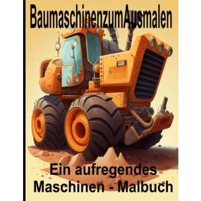 Abbildung von Baumaschinen zum Ausmalen: Ein aufregendes Maschinen Malbuch: Malbuch für Kinder ; Ab 3 Jahren mit wie Bagger , LKW&#039;s etc. ausmalen