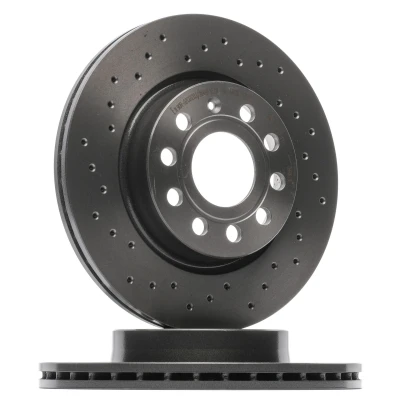 Abbildung von BREMBO XTRA LINE 09.9167.1X Bremsscheibe 280 22 5 gelocht/innenbel. beschichtet hochgekohlt mit Schrauben VOLKSWAGEN: GOLF 6 Variant,