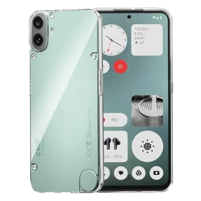 Abbildung von FDHYFGDY Schutzhülle für Nothing CMF Phone 1 Hülle, transparente stoßfeste Silikon Handyhülle, klare, dünne, weiche TPU Stoßstangenabdeckung Case