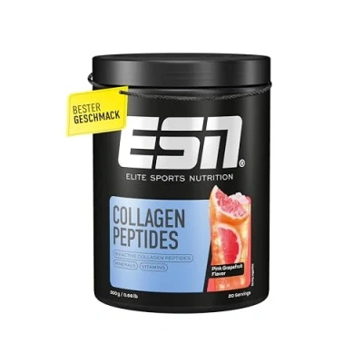 Abbildung von ESN Collagen Peptides, Pink Grapefruit, 300 g, Fördert Gelenkstabilität und Hautelastizität, Unterstützt Sehnen Bandgesundheit made in Germany
