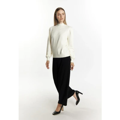 Abbildung von DREIMASTER Klassik Damen Strickpullover M/L / Off White 50% Viscose 28% Polyester 22% Nylon